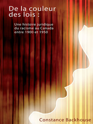 cover image of De la couleur des lois